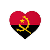 Autocollant en coeur Drapeau de l'Angola en plusieurs tailles - Pixelforma 