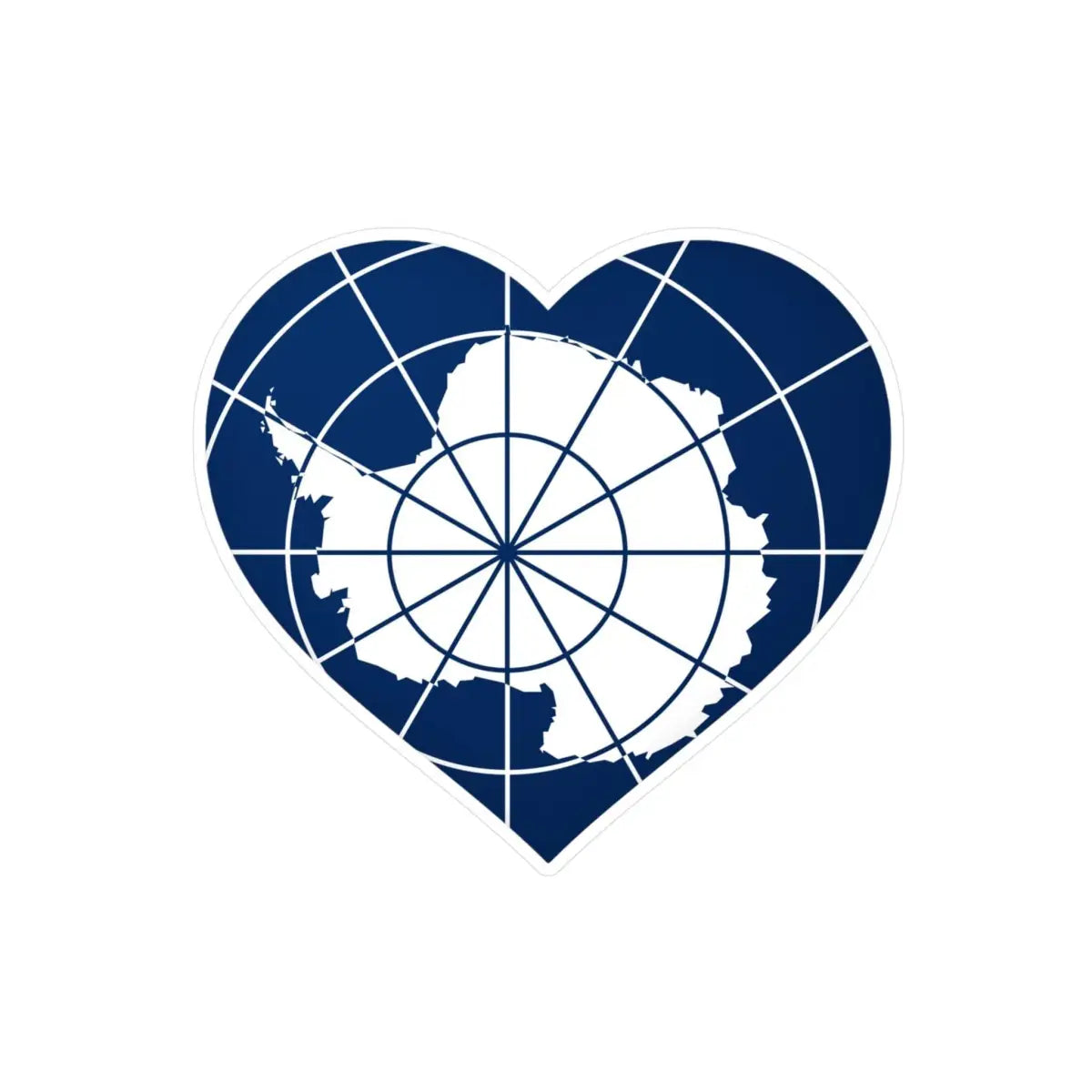 Autocollant en coeur Drapeau de l'Antarctique en plusieurs tailles - Pixelforma 