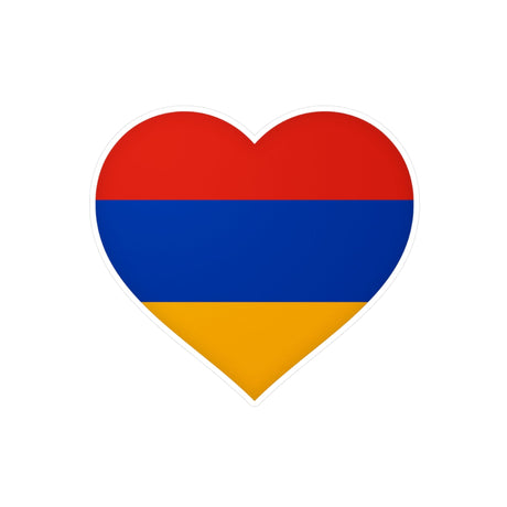 Flag of Armenia Heart Sticker in Multiple Sizes - Pixelforma