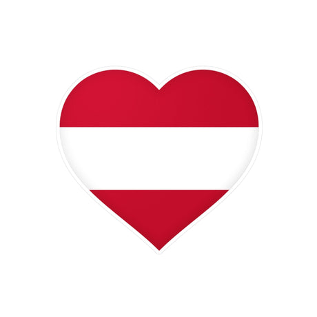 Flag of Austria Heart Sticker in Multiple Sizes - Pixelforma