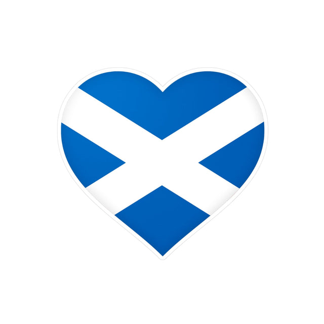 Scotland Flag Heart Sticker in Multiple Sizes - Pixelforma