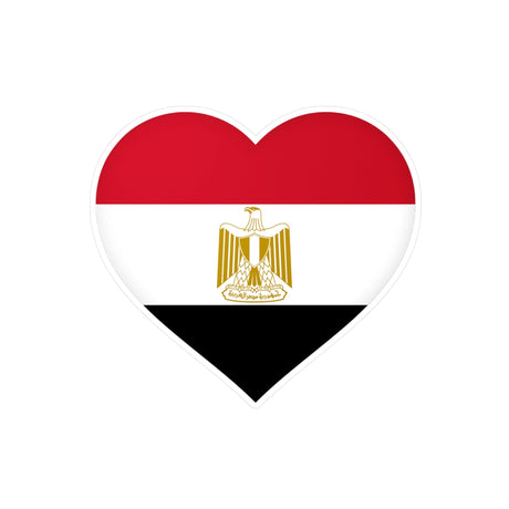Flag of Egypt Heart Sticker in Multiple Sizes - Pixelforma