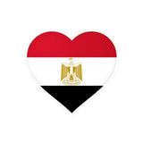 Autocollant en coeur Drapeau de l'Égypte en plusieurs tailles - Pixelforma 