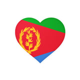 Eritrea Flag Heart Sticker in Multiple Sizes - Pixelforma