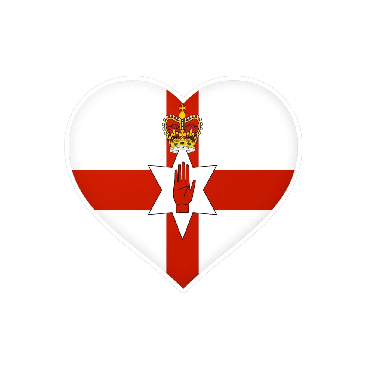 Northern Ireland Flag Heart Sticker in Multiple Sizes - Pixelforma