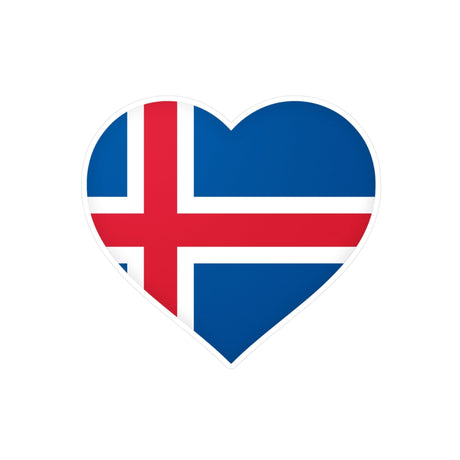 Iceland Flag Heart Sticker in Multiple Sizes - Pixelforma