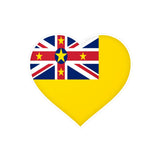 Autocollant en coeur Drapeau de Niue en plusieurs tailles - Pixelforma