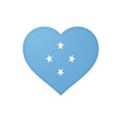 Flag of the Federated States of Micronesia Heart Sticker in Multiple Sizes - Pixelforma