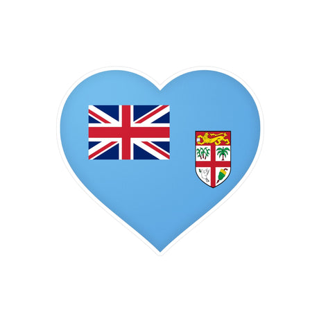 Fiji Flag Heart Sticker in Multiple Sizes - Pixelforma
