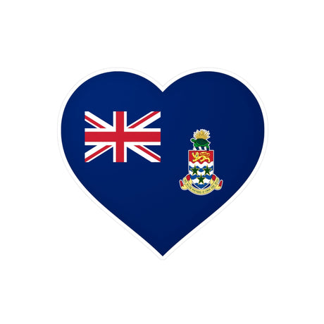 Cayman Islands Flag Heart Sticker in Multiple Sizes - Pixelforma