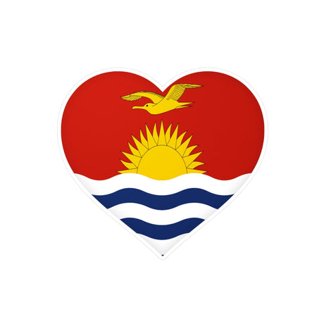 Kiribati Flag Heart Sticker in Multiple Sizes - Pixelforma
