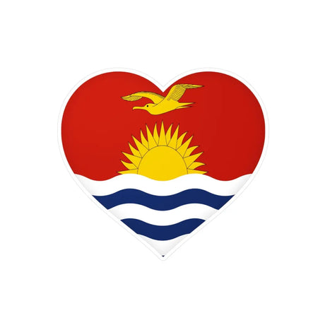 Autocollant en coeur Drapeau des Kiribati en plusieurs tailles - Pixelforma 