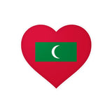 Autocollant en coeur Drapeau des Maldives en plusieurs tailles - Pixelforma 