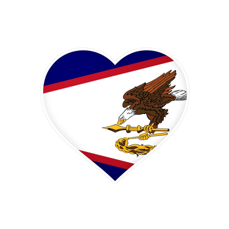 American Samoa Flag Heart Sticker in Multiple Sizes - Pixelforma
