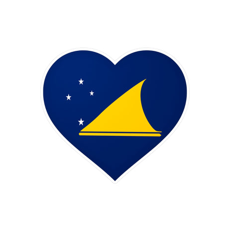 Tokelau Flag Heart Sticker in Multiple Sizes - Pixelforma