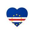 Cape Verde Flag Heart Sticker in Multiple Sizes - Pixelforma