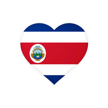 Autocollant en coeur Drapeau du Costa Rica en plusieurs tailles - Pixelforma 