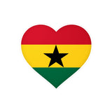 Ghana Flag Heart Sticker in Multiple Sizes - Pixelforma