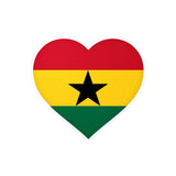 Autocollant en coeur Drapeau du Ghana en plusieurs tailles - Pixelforma