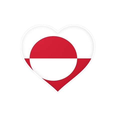 Greenland Flag Heart Sticker in Multiple Sizes - Pixelforma