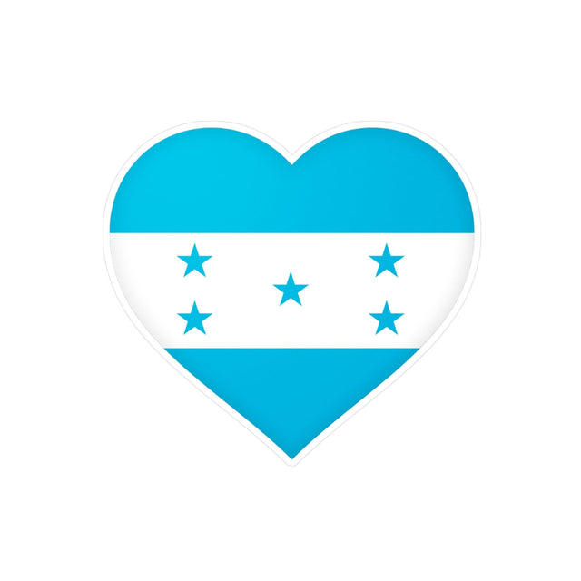 Honduran Flag Heart Sticker in Multiple Sizes - Pixelforma