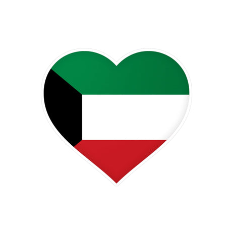 Kuwait Flag Heart Sticker in Multiple Sizes - Pixelforma