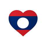 Laos Flag Heart Sticker in Multiple Sizes - Pixelforma