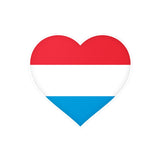 Luxembourg Flag heart sticker in several sizes - Pixelforma