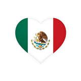 Flag of Mexico Heart Sticker in Multiple Sizes - Pixelforma