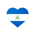 Nicaragua Flag Heart Sticker in Multiple Sizes - Pixelforma