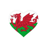 Wales Flag Heart Sticker in Multiple Sizes - Pixelforma