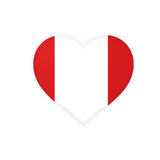Peruvian Flag Heart Sticker in Multiple Sizes - Pixelforma