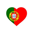 Portugal Flag Heart Sticker in Multiple Sizes - Pixelforma