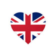 UK Flag Heart Sticker in Multiple Sizes - Pixelforma