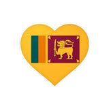Sri Lanka Flag Heart Sticker in Multiple Sizes - Pixelforma