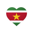 Flag of Suriname Heart Sticker in Multiple Sizes - Pixelforma