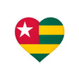 Togo Flag Heart Sticker in Multiple Sizes - Pixelforma