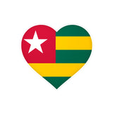 Togo Flag Heart Sticker in Multiple Sizes - Pixelforma