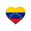 Venezuela Flag Heart Sticker in Multiple Sizes - Pixelforma