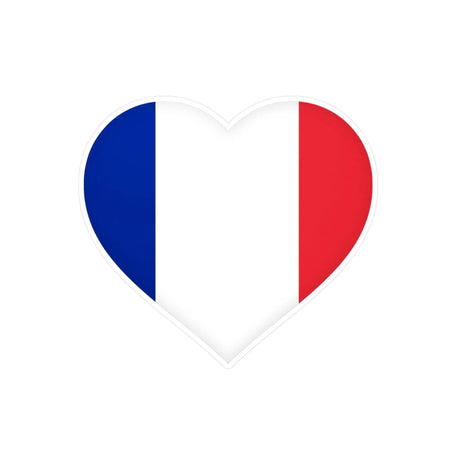 Autocollant france forme cœur en pvc pour personnalisation