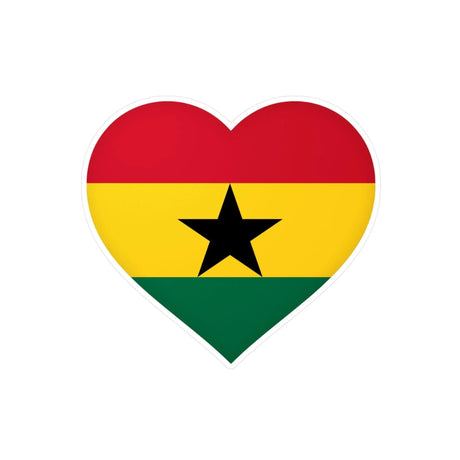 Autocollant ghana forme cœur pvc résistant décoratif