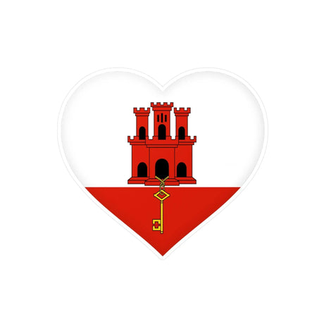 Autocollant gibraltar forme cœur pvc résistant décoratif
