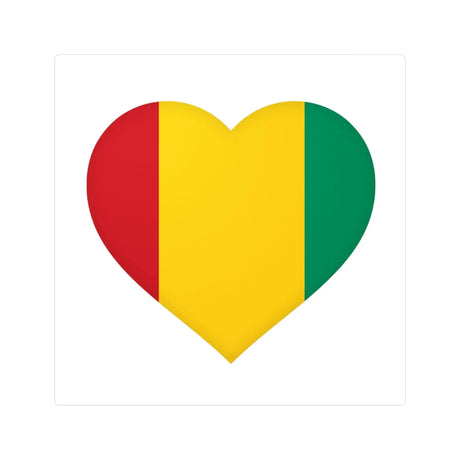 Autocollant guinée forme cœur pvc résistant personnalisation