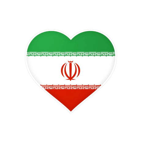 Autocollant iran forme cœur pvc résistant personnalisation