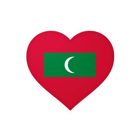 Autocollant maldives forme cœur pvc résistant personnalisé