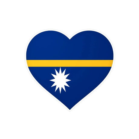 Autocollant nauru forme cœur pvc résistant décoratif