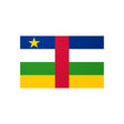 Autocollant république centrafricaine rectangle pvc résistant