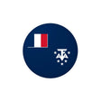 Autocollant rond antarctique française en pvc décoratif
