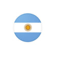 Autocollant rond drapeau argentine pvc résistant décoratif