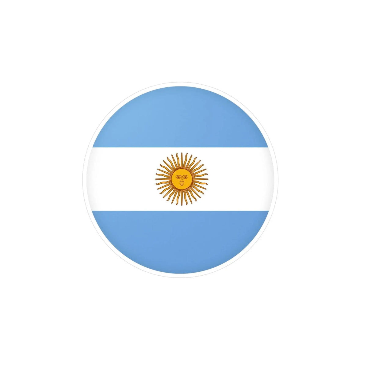 Autocollant rond drapeau argentine pvc résistant décoratif
